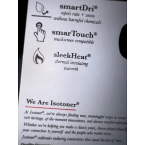 Brand New Isotoner Womens Size S/M Blue Snow Rain Repellant Gloves Touchscreen - Picture 7 of 7